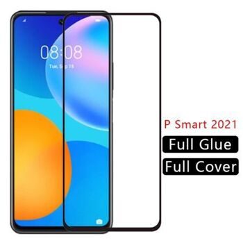 Защитное стекло "Полное покрытие" Huawei P Smart 2021 / Honor 10X Lite Черное